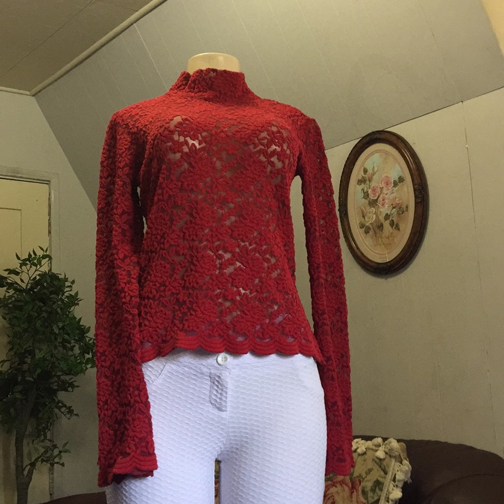 Red-turtle neck - Picture 2 of 6